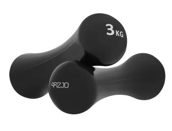 Ketaus svarmenys su vinilo danga 4Fizjo, 2 x 3 kg, juodi