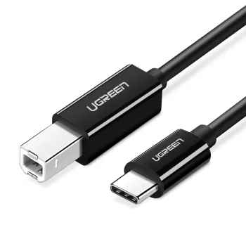 Ugreen US241 USB-C į USB-B laidas spausdintuvui 1 m, juodas