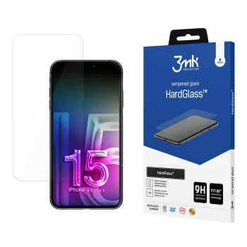 Apsauginis grūdintas stiklas 3mk HardGlass skirtas iPhone 15 Pro