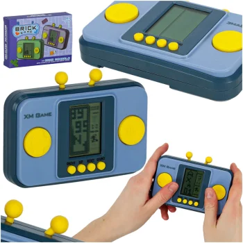 Nešiojama retro elektroninė žaidimų konsolė, mėlyna