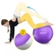 4FIZJO Reh Ball Inflatable Exercise Ball 85 cm with Pump, Purple