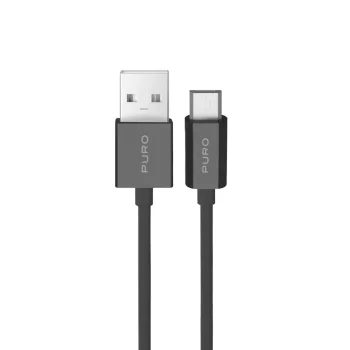 Puro USB-A to microUSB 12W 2m Cable PUCM12W2MTBLK - Black