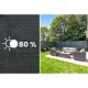 Plonos Shade Net 1.2x25 m 110 g/m² with 50 Clips, Grey