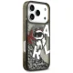 Karl Lagerfeld dėklas iPhone 17 Pro telefonui Liquid Glitter Choupette MagSafe, juodas