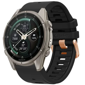 Tech-Protect silicone strap for Garmin Fenix 5S/5S Plus/6S/6S Pro/7S/8/9/9 Pro (43 mm), black