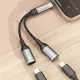 Dudao L13C+ 2-in-1 USB-C to Dual USB-C Adapter, Gray