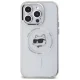 Karl Lagerfeld IML Metal Choupette Head MagSafe dėklas iPhone 14 Pro, baltas