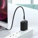 Dudao L10C USB-C į USB-C laidas PD 100W 5A 0.23m, juodas