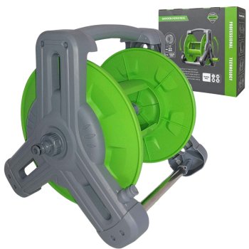 Sodo žarnos ritės stovas DIVODV 1/2" 30m, pilkas/žalias