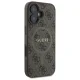 Guess 4G Ring Classic Logo MagSafe dėklas, skirtas iPhone 16, rudas