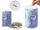 Metal Piggy Bank Money Box Can, Blue