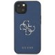 Guess Saffiano 4G Metal Logo dėklas iPhone 13 mini, Mėlynas