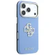 Dėklas Guess Smooth & Big Strass Logo skirtas iPhone 18 Pro / 17 Pro, mėlynas