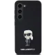 Karl Lagerfeld Samsung Galaxy S24 dėklas Silicone Ikonik Metal Pin, juodas