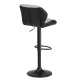 Adjustable Bar Stool Sofotel Castel with Backrest and Footrest, Black and Gray