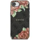 Guess 4G Flowers Print MagSafe dėklas iPhone 16e telefonui, juodas