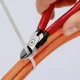 KNIPEX šoninės kirpimo replės plastikui 140 mm (72 01 140), raudonos / juodos