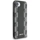 DKNY Leather Checkered Mono Pattern MagSafe dėklas iPhone 16e, juodas