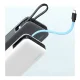 Cuktech 55W Power Bank 20000mAh with Built-in USB-C Cable - White