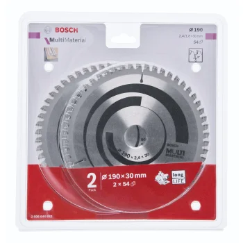 Bosch Multi Material diskinių pjūklų diskų rinkinys 190x30 mm, 54T, 2 vnt.