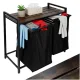 2-Compartment Laundry Basket with Shelf 80L Loft
