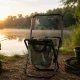 Sulankstoma turistinė ir žvejybinė kėdė su krepšiu, kamufliažinė