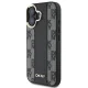 DKNY Checkered Pattern MagSafe dėklas iPhone 16 Plus telefonui, juodas