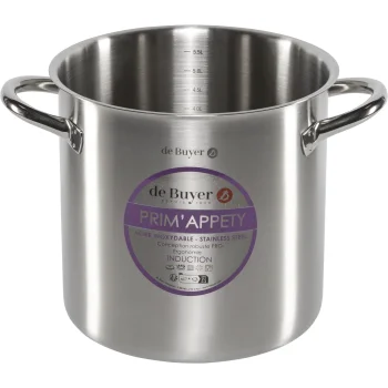 De Buyer PRIM'APPETY nerūdijančiojo plieno puodas 20 cm, 5.5 l