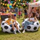 Pripučiamas fotelis Futbolo kamuolys, sėdmaišis, juodas ir baltas