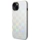 Karl Lagerfeld Monogram Iridescent dėklas iPhone 14 Plus telefonui, sidabrinis