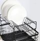 Two-Tier Dish Drying Rack RUHHY Large Kitchen Drainer, Black