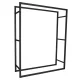 Metalinis malkų stovas židiniui 100 x 80 x 25 cm, juodas