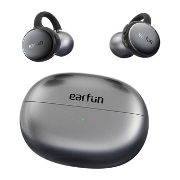 Atviro tipo belaidės ausinės EarFun Clip CW100G, juodos