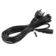 Maitinimo laidas Maclean MCTV-801, 3 pin, EU kištukas, 5m