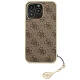 Guess 4G Charms dėklas iPhone 13 Pro ir iPhone 13 telefonui, rudas
