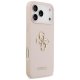 Guess Grained Big 4G & Classic Logo dėklas iPhone 17 Pro Max, rožinis