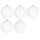 Ruhhy 10cm Transparent Fillable Christmas Baubles, 5 pcs