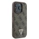 Guess Leather 4G Triangle Strass MagSafe Case for iPhone 16 Pro Max - brown
