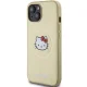 Hello Kitty iPhone 15 Case Leather Kitty Head MagSafe, Gold