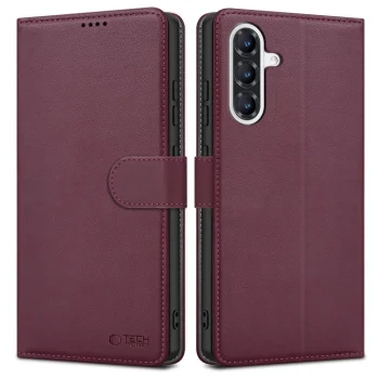 Samsung Galaxy A36 ( SM-A366E / DS ) Tech-Protect Wallet Book Case Cover, Burgundy