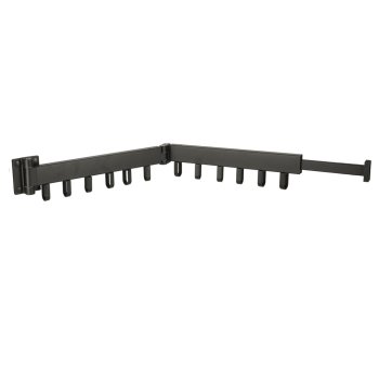 Folding Wall-Mounted Clothes Drying Rack, 90cm, Black