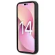 Karl Lagerfeld Saffiano Choupette Head Patch dėklas iPhone 14 Pro, Sidabrinis