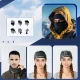 Sportinė kaklaskarė Qunature 11230014002, daugiafunkcė bandana, juoda
