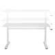 Reguliuojamo aukščio rašomasis stalas Ergo Office ER-401 W, 140x60cm, baltas