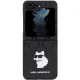 Karl Lagerfeld Saffiano Monogram Choupette Pin dėklas Samsung Galaxy Z Flip 5, juodas