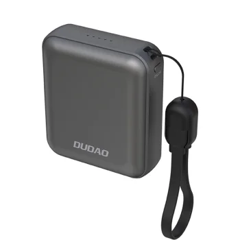 Dudao K22+ itin kompaktiška išorinė baterija 10000mAh 22.5W, pilka