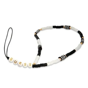 Guess Heishi Beads telefono juostelė ant riešo GUSTBCKH, juoda ir balta