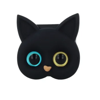 TFO Cat Holder universalus telefono laikiklis su veidrodėliu, juodas