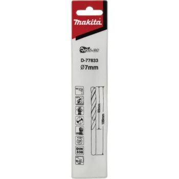 Metalo grąžtas Makita HSS-GS D-77833, 7,0 x 109 mm