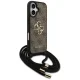 Guess 4G Big Logo Cord Strap Crossbody dėklas iPhone 17, rudas